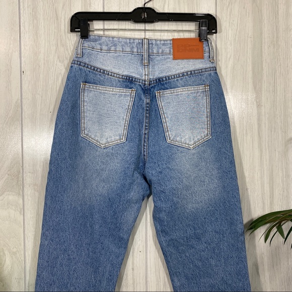 NEW Princess Polly Springfield Mom Mid Wash Two Tone Denim Jeans size 0 NWT - Picture 6 of 15